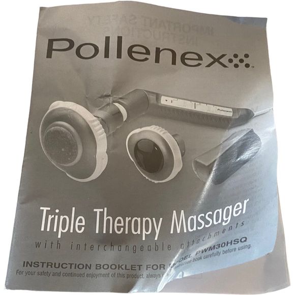 Pollenex Triple therapy massager Infrared Heated stone 2 vibration speeds - Picture 3 of 11